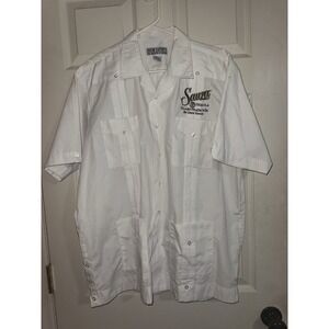 Drew Estate Sauza Tequila Guayabera Shirt , L , Cigars Button Up Promo Embroider